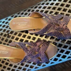Naturalizer Women's Snakeskin Sandals in Purple